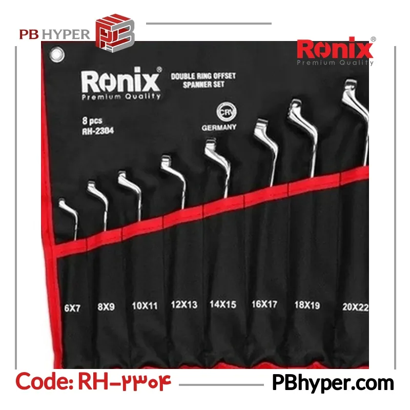 آچار دو سر رینگی رونیکس مدل RH-2304 مجموعه 8 عددی