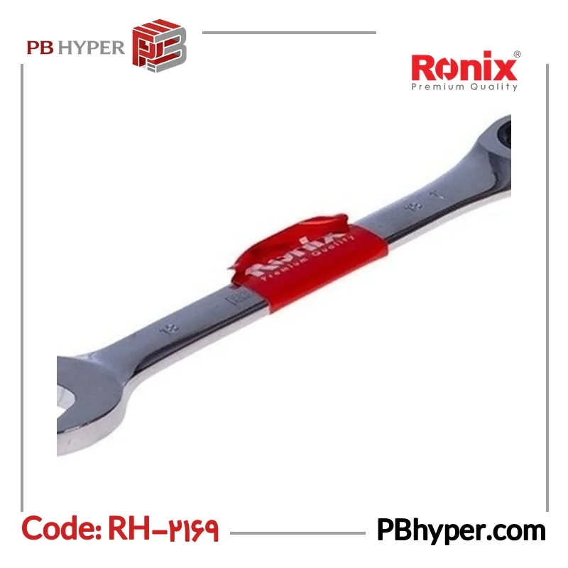 آچار یکسر تخت یکسر جغجغه ای رونیکس مدل RH-2169 سایز 19 میلی متر