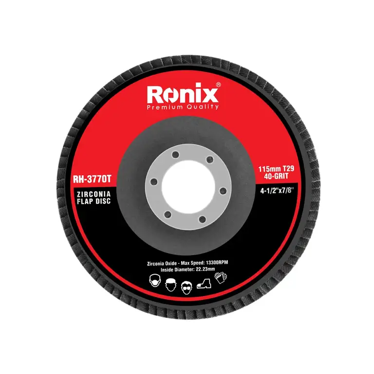 سنباده فلاپ زیرکونیم مینی 115 میلی متری 40 مدل T29 مدل : RH-3770T