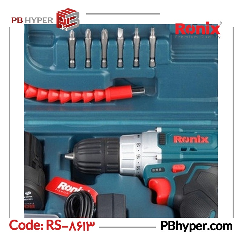 مجموعه 19 عددی دریل چکشی رونیکس مدل RS-8613