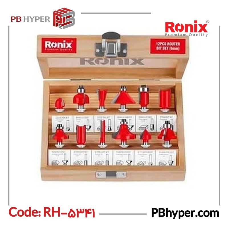 تیغ اورفرز رونیکس مدل RH-5341 مجموعه 12 عددی