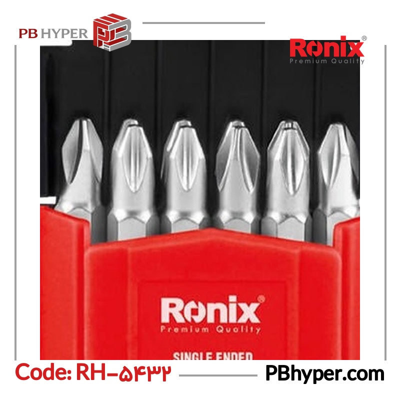 سر پیچ گوشتی یک سر چهارسو رونیکس مدل RH-5432 بسته 10 عددی