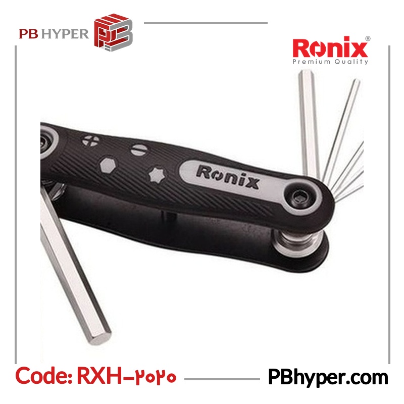 مجموعه 8 عددی آچار آلن تاشو رونیکس مدل RXH-2020