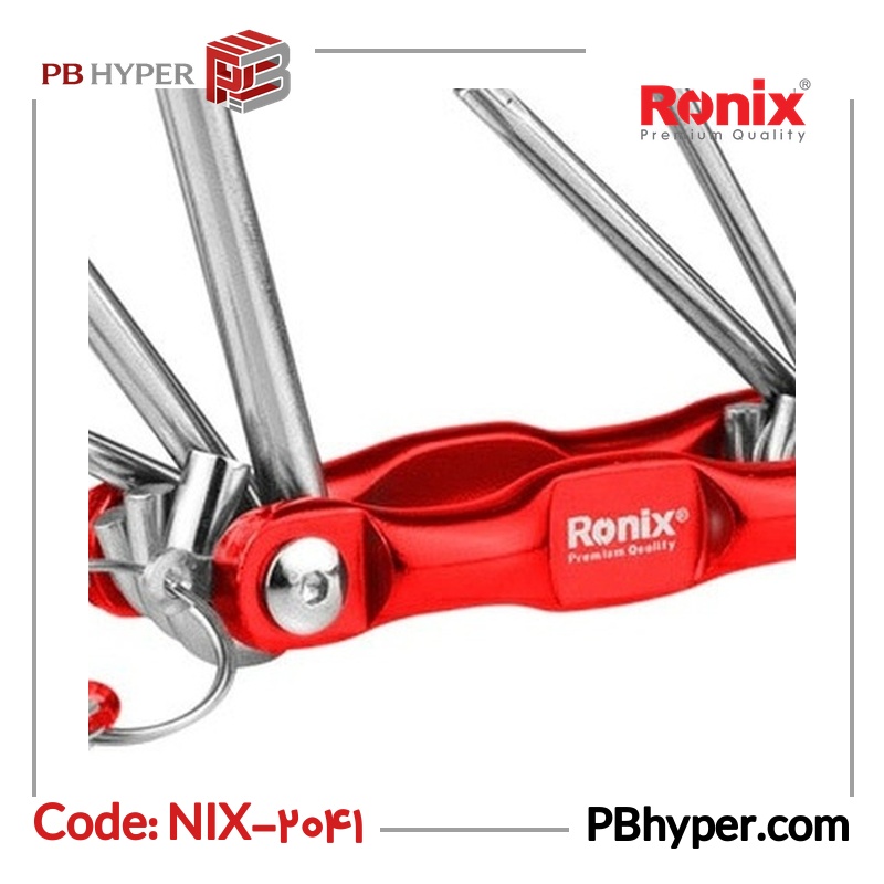 مجموعه 8 عددی آچار ستاره ای رونیکس مدل NIX-2041