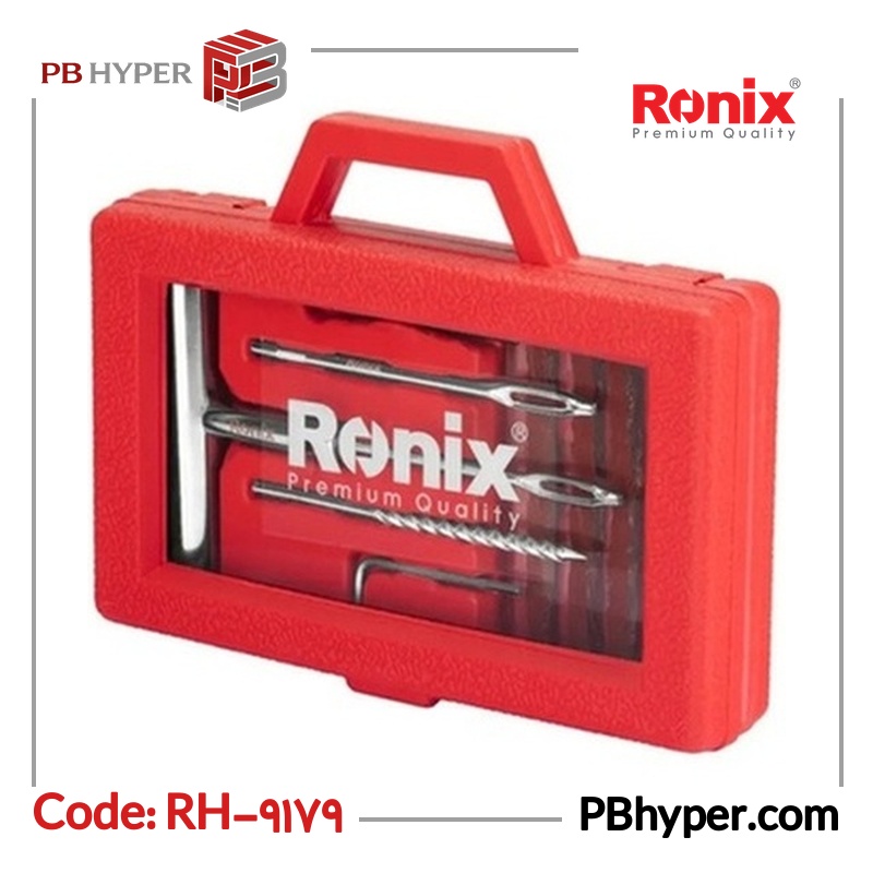 کیت پنچرگیری لاستیک خودرو رونیکس مدل RH-9179 مجموعه 6 عددی