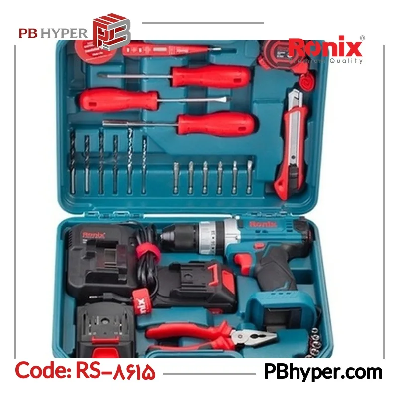 مجموعه 33 عددی دریل چکشی رونیکس مدل RS-8615