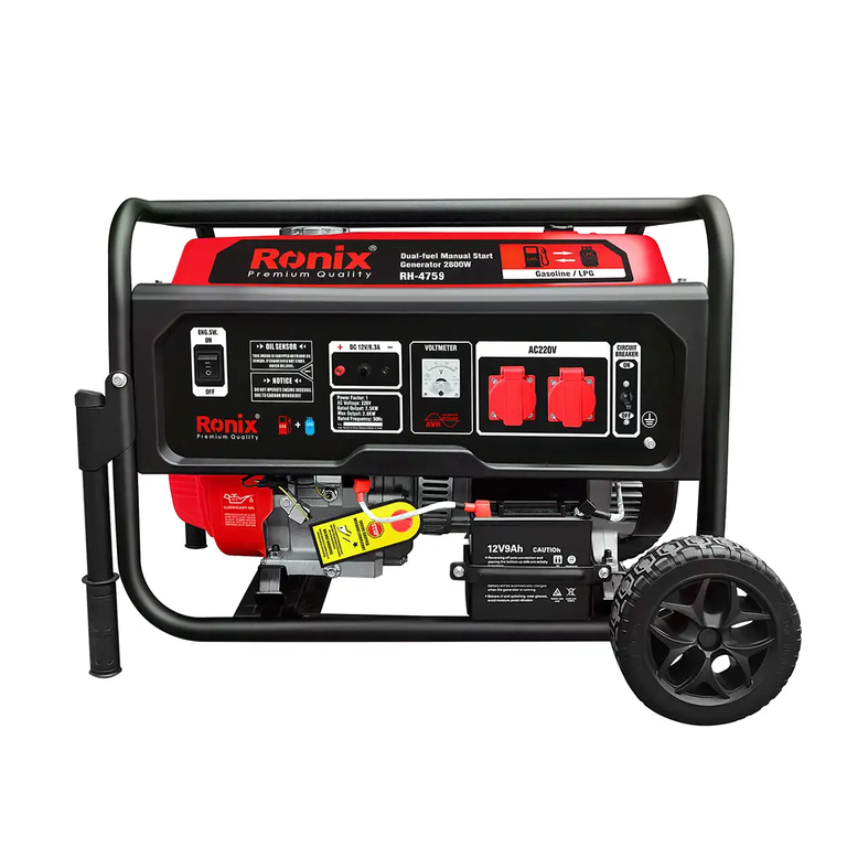 مدل : RH-4759  (NA)  ژنراتور 7500وات دوگانه سوز هندلی