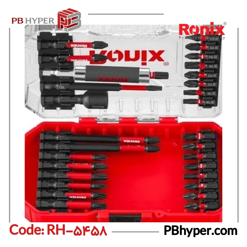 آچار بکس بلند و کوتاه رونیکس مدل RH-5458 مجموعه 30 عددی